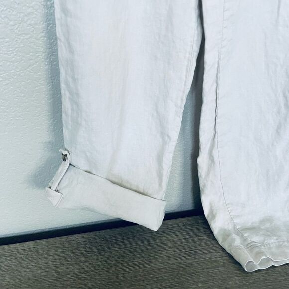 Ann Taylor LOFT Linen Cream Beige Lounge Trouser Pants 6 - Picture 5 of 7